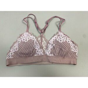 American Eagle Outfitters‎ Aerie Womens Bra Bralette size Small Pink Lace